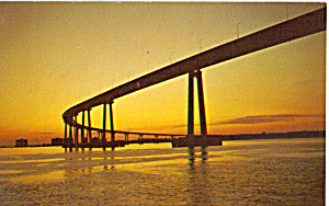 San Diego Ca Coronado Bridge Night View P27263