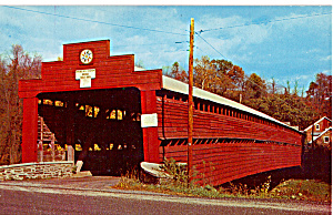 Dreibelbis Station Covered Bridge Pa Postcard P28904