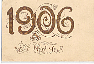 New Years Card Dated 1906 P29356