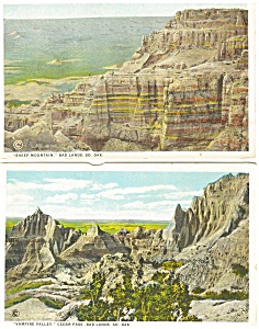Bad Lands South Dakota Postcards Lot 4 P2945