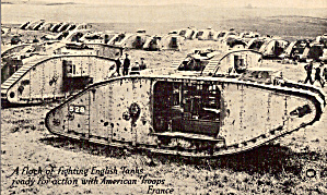 Wwi Tanks Ready For Action With American Troops P30650