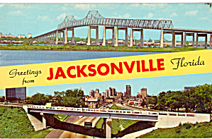 Jacksonville Florida John E Mathews Bridge Skyline P30822