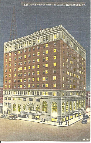 Penn-harris Hotel At Night Harrisburg Pennsylvania P31515
