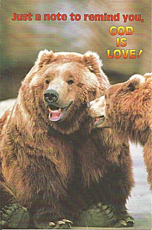 Bear Picture God Is Love Card P32045