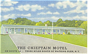 The Chieftain Motel Watkins Glen Ny Postcard P3277