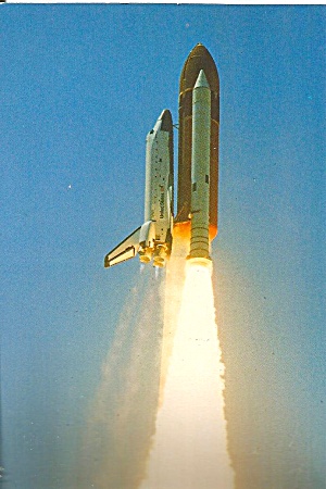 Shuttle Challenger First Flight Liftoff Postcard P35259