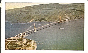 Golden Gate Bridge San Francison Bay Postcard P35524