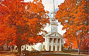 Fall Foliage Typical New England Church P38289