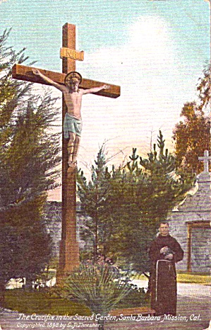 Crucifix Mission Santa Barbara Ca P38382