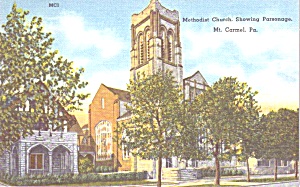 Mt Carmel Pa Methodist Church Showing Parsonage P39406
