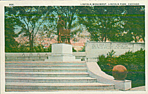 Chicago Il Lincoln Park Lincoln Monument P39739