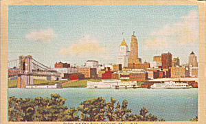 Cincinnati Ohio Skyline And Ohio River P39826