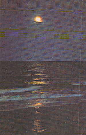 Moonlight Reflections Over Water Postcard P40255