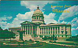 Jefferson City Missouri State Capitol Building Postcard P40457