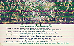 Legend Of The Spanishh Moss Postcard P40507