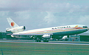 National Airlines Dc-10 Postcard P40530