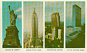 New York City New York Famous Skyscrapers Postcard P40753