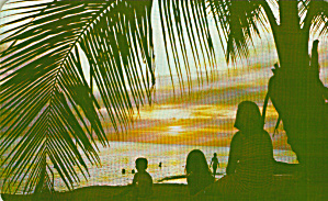 Cuintana Roo Mexico Beatiful Sunset Isia Demujeres Postcard P40947