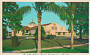 St Petersburg Florida St Jude S Catholic Church Postcard P41030