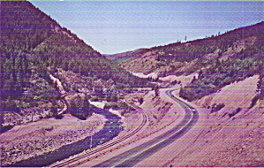 Us Highway 10 Approching Lookout Pass Postcard P41099