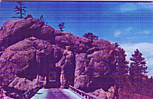Black Hills South Dakota Needles Tunnel Postcard P41118