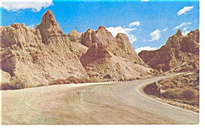 Big Foot Pass Bad Lands South Dakota Postcard P7333
