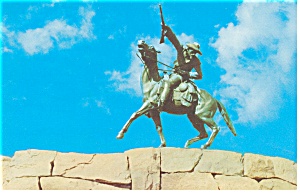 Buffalo Bill Statue Cody Wy Postcard P8442