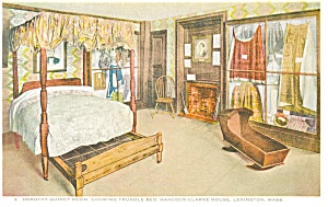 Hancock Clarke House Bedroom Lexington Ma P8524 Detroit Postcard