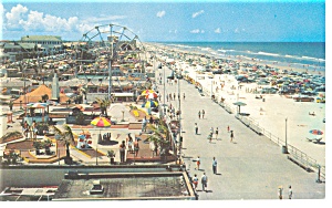 Daytona Beach Fl Boardwalk Postcard P9150