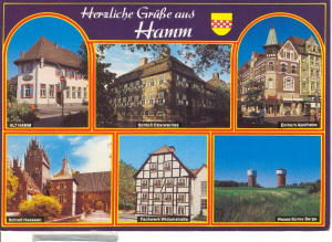 Hamm Germany Multiview Postcard V0088
