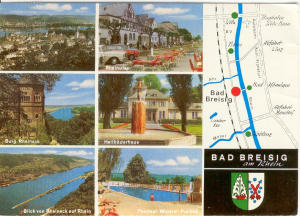 Bad Breisig Germany Multiview Postcard V0104