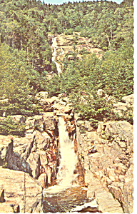 Silver Cascade Crawford Notch Nh Postcard X0291