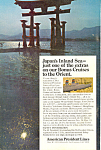 American President Lines Japan s Inland Sea Ad ad0604