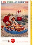 Coca Cola Beach Scene Ad auc3316 July 1959