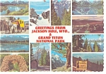 Twelve Views of Jackson Hole WY Postcard cs0181