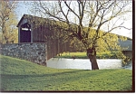 Pennsylvania Covered Bridge Amish Postcard cs0430
