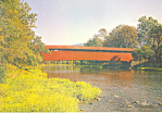 Red Covered Bridge Millmont PA Postcard cs0935