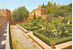 Fortress Gardens Almeria Spain Postcard cs1197