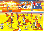Hop To It Australia Postcard cs1468