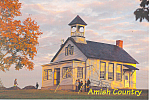 Amish One Room Schoolhouse Postcard cs1556