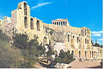 Athens Greece Odeon of Herodes Atticus Postcard cs1925
