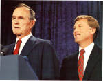 President George H W Bush and VP Dan Quayle lp0447