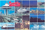 Seattle WA Multi View Postcard n0323