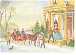 Victorian Sleigh Scene Christmas Postcard n0872