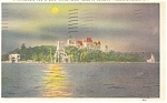 Boldt Castle Heart island by Moonlight Postcard p10141 1938