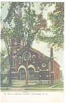 Johnstown  NY  St Paul  s Lutheran Church Postcard p10678