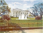 White House From PA Avenue Washington DC Large Postcard p1086