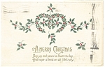Christmas Postcard String of Holly Postcard p11608 1913