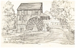 Wight Grist Mill Old Sturbridge Village MA Postcard p11865