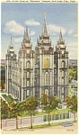 Mormon Temple Salt Lake City UT Postcard p1234